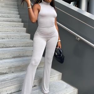 NWT Naked Wardrobe Grey Turtleneck Top